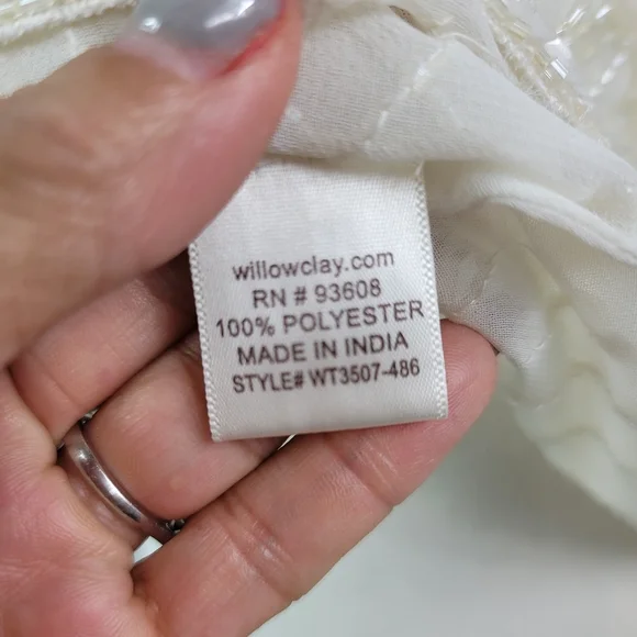 WILLOW & CLAY ANTHROPOLOGIE CREAM OFF WHITE SEQUINED BEADED SLEEVELESS TOP SZ:S - Picture 5 of 15